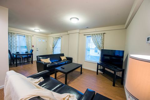 living room and eating area