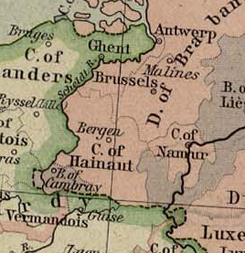 Comitatului Namur în jurul anilor 1470