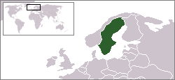 Geografisk plassering av Sverige