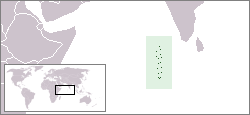 Kart over Republikken Maldivene