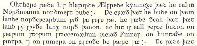 Tekst med gammalengelske latinske bokstavar.
