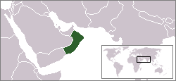 Lokasie van Oman