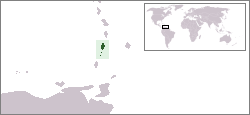 Location of Saint Vincent jeung Grénadin