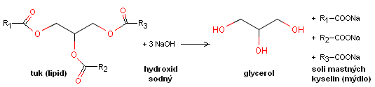 Schéma výroby glycerolu