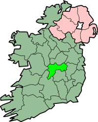 Localização do Condado Offaly na Irlanda