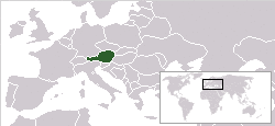 Geografisk plassering av Austerrike