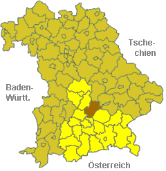 Landkreis Freising in Bayern; Oberbayern hell