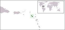 Localización de Saint Kitts y Nevis