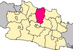 Peta lokasi Kabupaten Subang