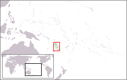 Location of Vanuatu