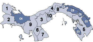 تقسیمات کشوری پاناما.
