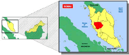 map about Semai people.