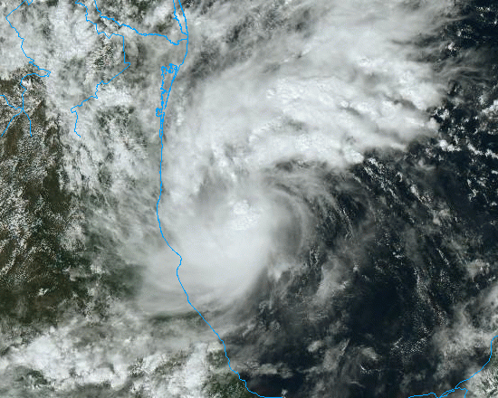 Tropical storm Milton off the coast of Mexico on the afternoon of 5 October 2024