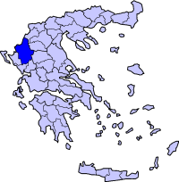 Kart over Ioannina prefektur