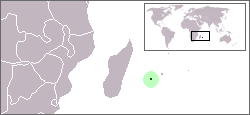 Kart over Réunion