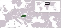 Geografisk plassering av Ungarn