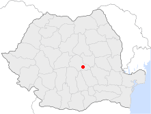 ブラショヴの位置の位置図