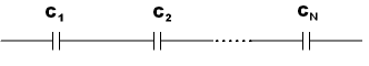 N condensateur connectés en série