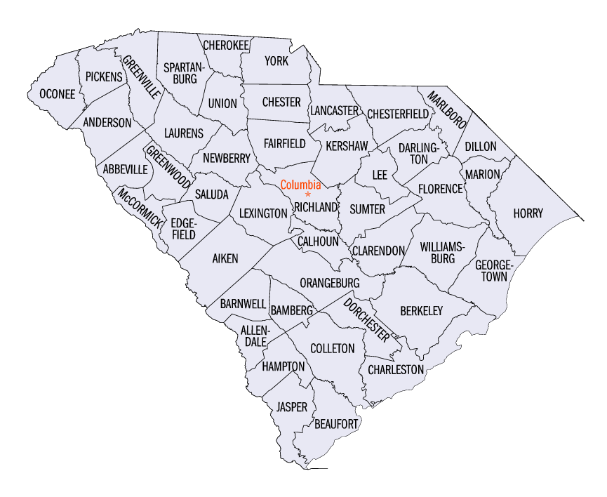 Condados de Carolina del sur.