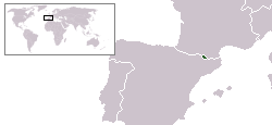 Geografisk plassering av Andorra
