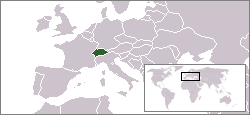 Geografisk plassering av Sveits