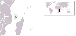 Geografisk plassering av Komorane