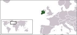 Lokasie van Ierland
