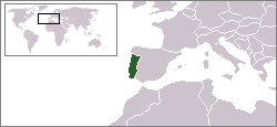 Geografisk plassering av Portugal