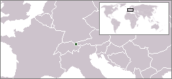 Location of લીચેસ્ટેઈન