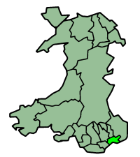 纽波特在威尔士的位置