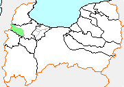 福岡町の県内位置図