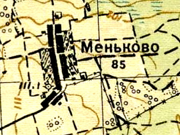 План деревни Меньково. 1931 год