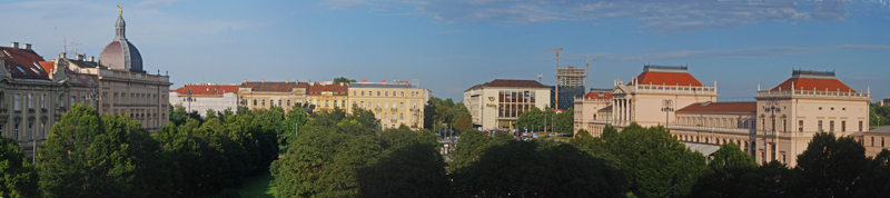 View of Zagrabe Main Station area from Esplanade Hotel, Zagreb