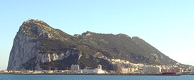 West side of Gibraltar, from the bay