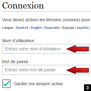 3. Entrez votre nom d'utilisateur et votre mot de passe.