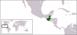 Geografisk plassering av Guatemala