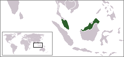 Geografisk plassering av Malaysia