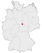 Location of Nordhausen in Germany