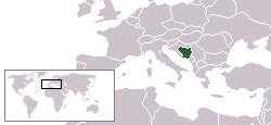 Bosnia ja Hertsegoviina kotus kaardi pääl