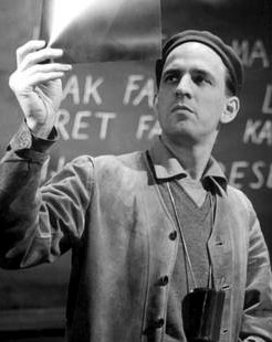 n' Ingmar Bergman durant lo rodatge de Las Majofas en 1957