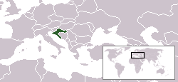 Lokasie van Kroatië
