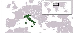 Itaalia kotus kaardi pääl