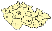 Kaart van Tsjechië
