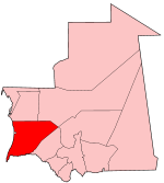 Letak Trarza di Mauritania