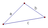 Segitiga dengan sisi a, b dan c