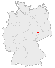 Location of Leipzig in Germany