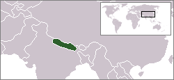 Lokasie van Nepal