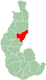 Map of former Toliara Province showing the location of Beroroha (red).