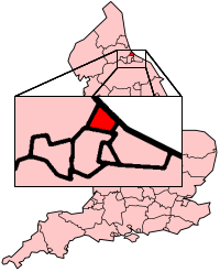 Kart over Hartlepool