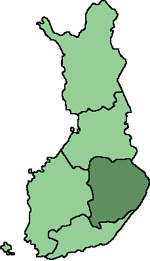 Poziția regiunii Itä-Suomen lääni Östra Finlands län